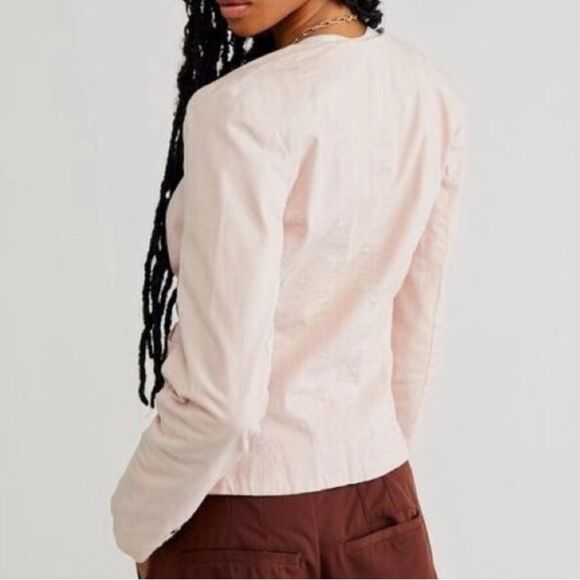 free people size large button closure blazer - Picture 2 of 7